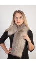 Grey fox fur scarf-collar